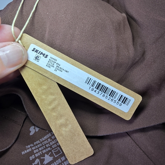 NEW Skims Naked Scoop Bra BR-SCN-1887 Cocoa Brown Women's Size 3X NWT - Picture 7 of 7